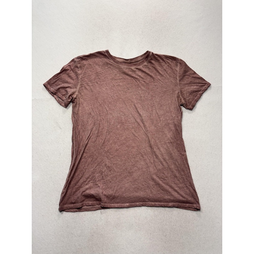 Zine Shirt Mens Medium Pink Crew Neck Short Sleeve Basic Tee Casual Solid